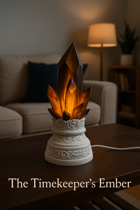 The Timekeeper's Ember - Crystal Shard Lamp