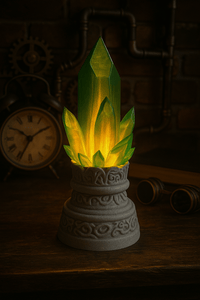 Timekeeper's Frost Light - Crystal Shard Lamp