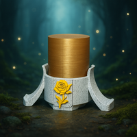 🟡🤎 Mystical Candle Holder – Yellow & Brown Harmony